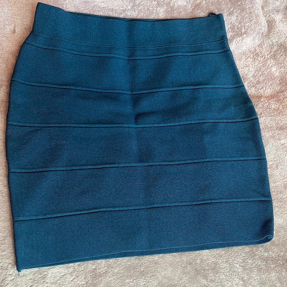 Blue Elastic Skirt